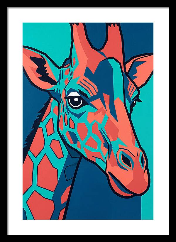 Giraffe In Vibrant Colors