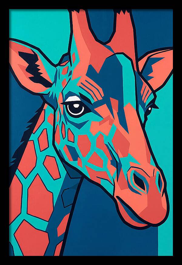 Giraffe In Vibrant Colors