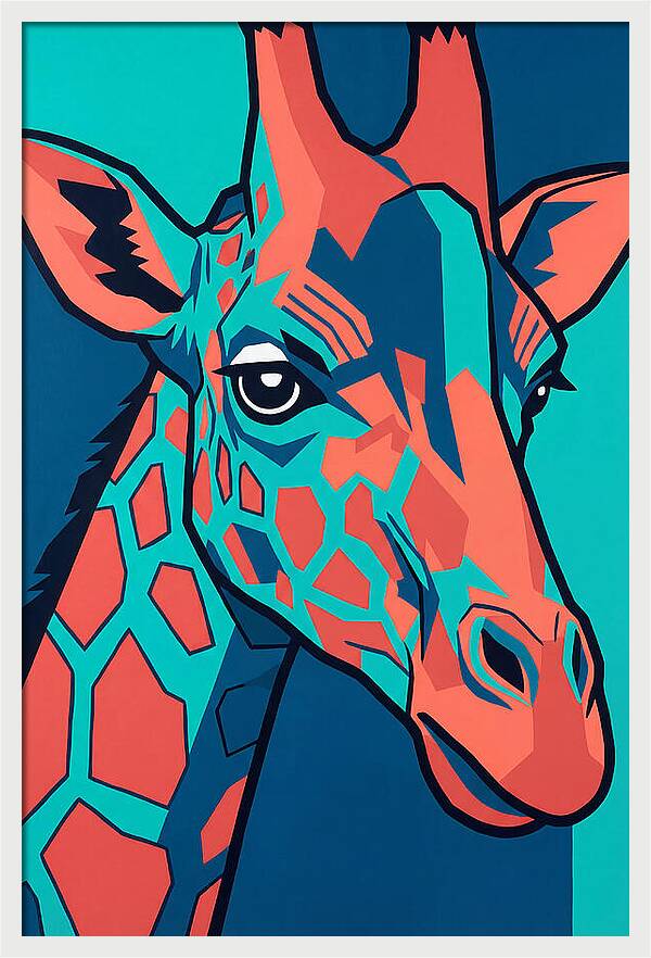 Giraffe In Vibrant Colors