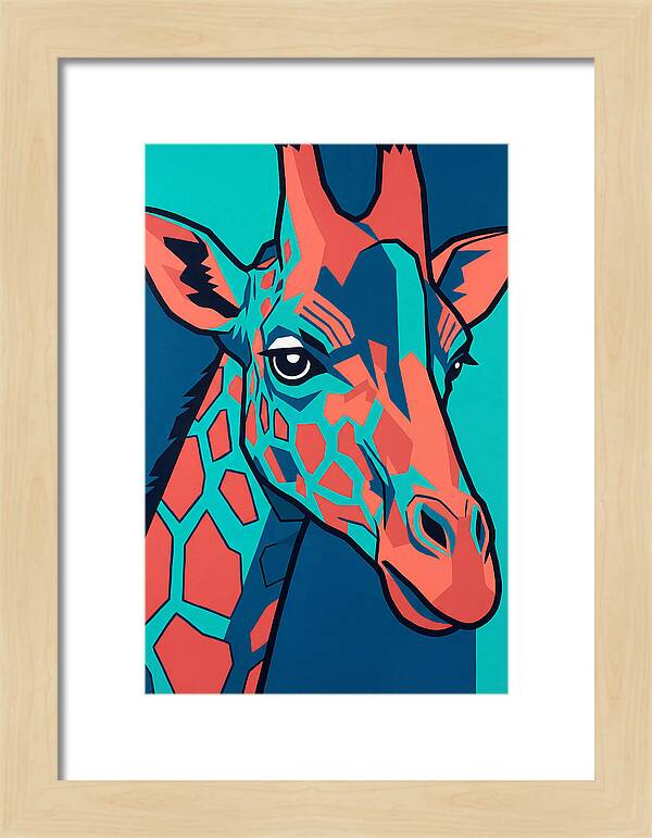Giraffe In Vibrant Colors