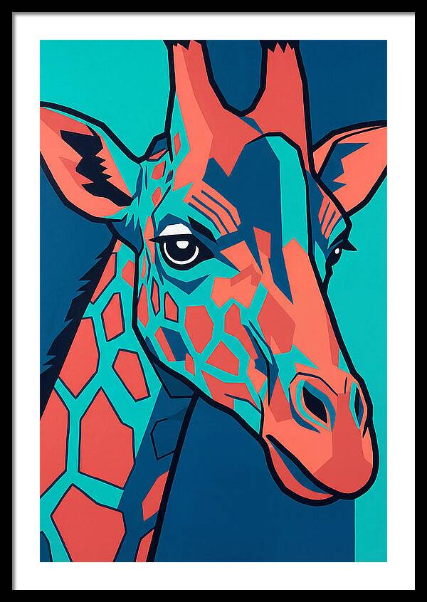 Giraffe In Vibrant Colors