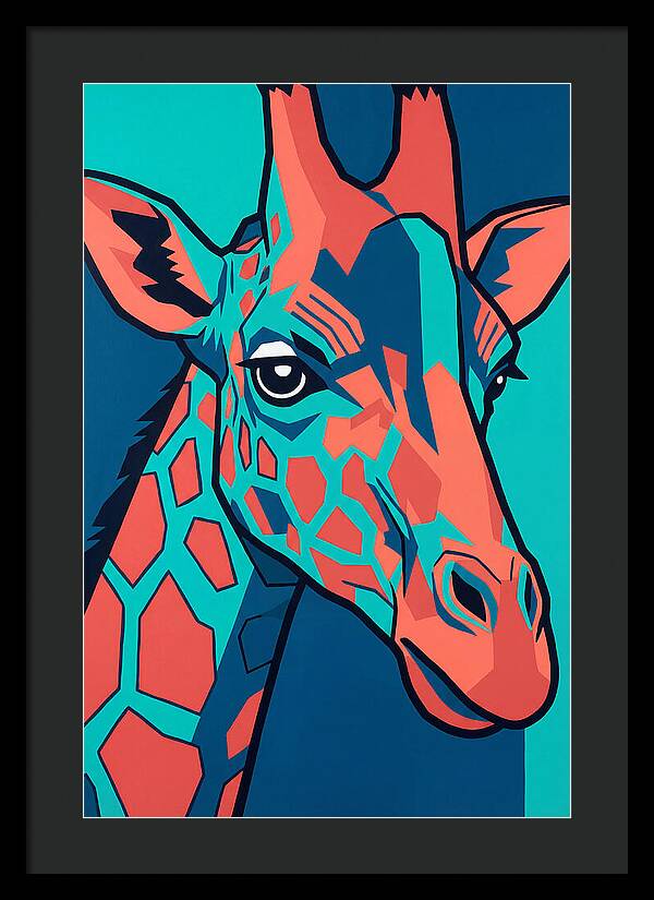 Giraffe In Vibrant Colors