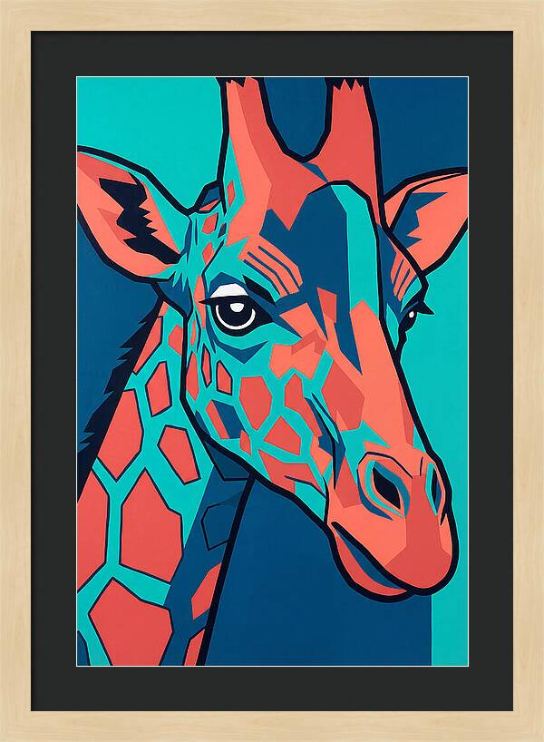 Giraffe In Vibrant Colors