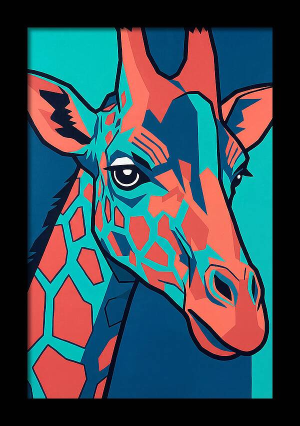 Giraffe In Vibrant Colors