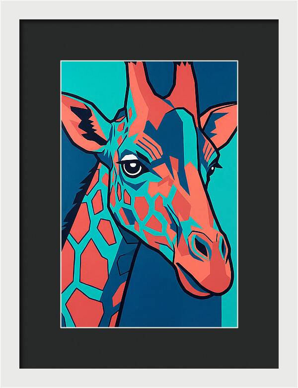 Giraffe In Vibrant Colors