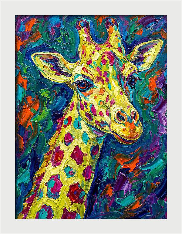 Giraffe In Vibrant Expressionism