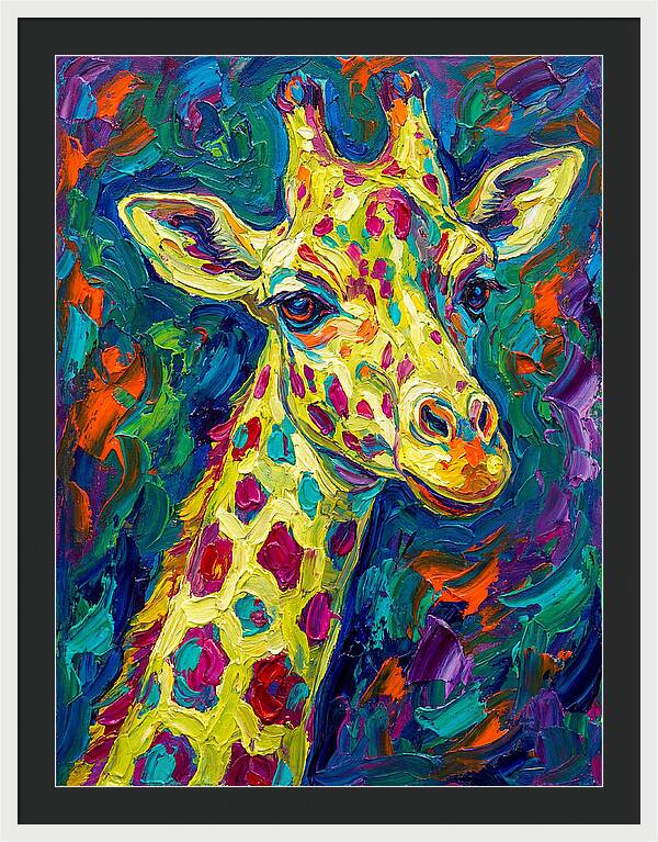 Giraffe In Vibrant Expressionism