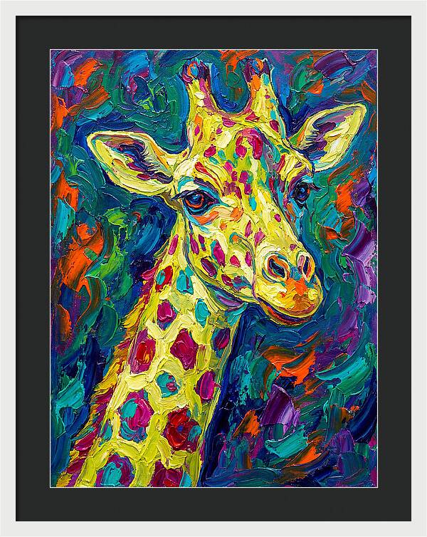 Giraffe In Vibrant Expressionism