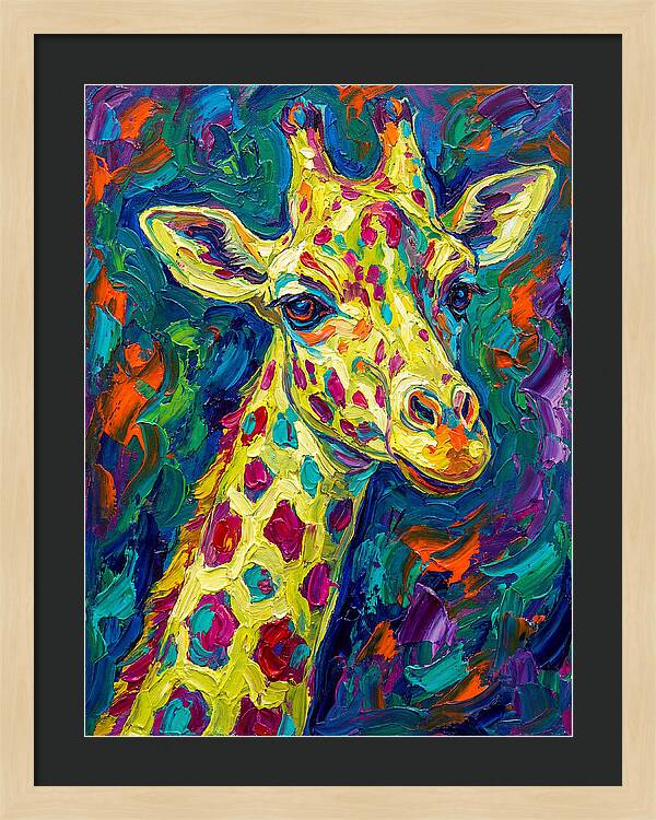 Giraffe In Vibrant Expressionism
