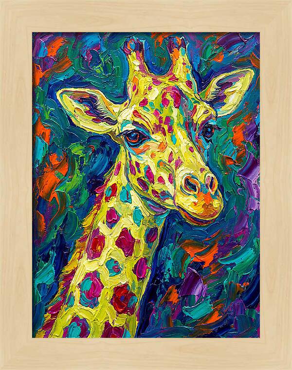 Giraffe In Vibrant Expressionism