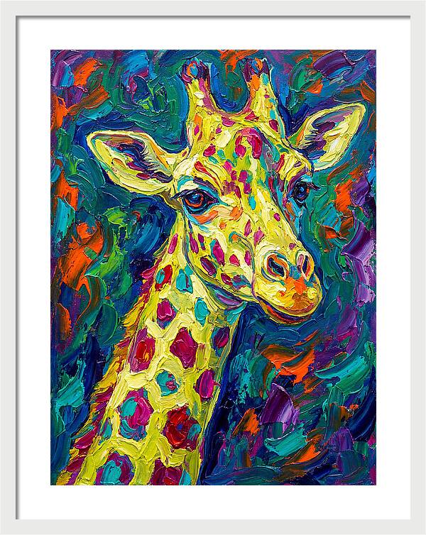 Giraffe In Vibrant Expressionism
