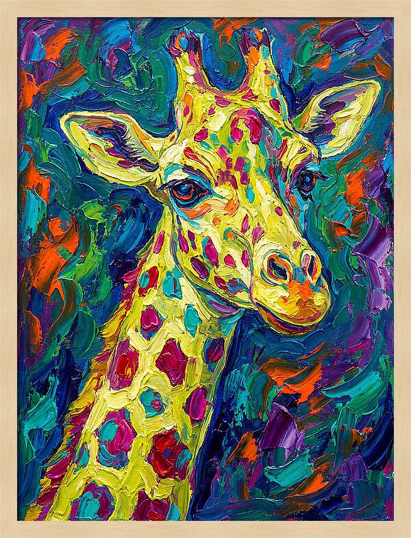 Giraffe In Vibrant Expressionism