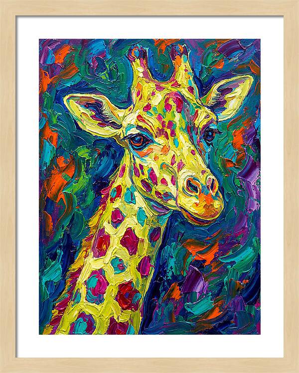 Giraffe In Vibrant Expressionism
