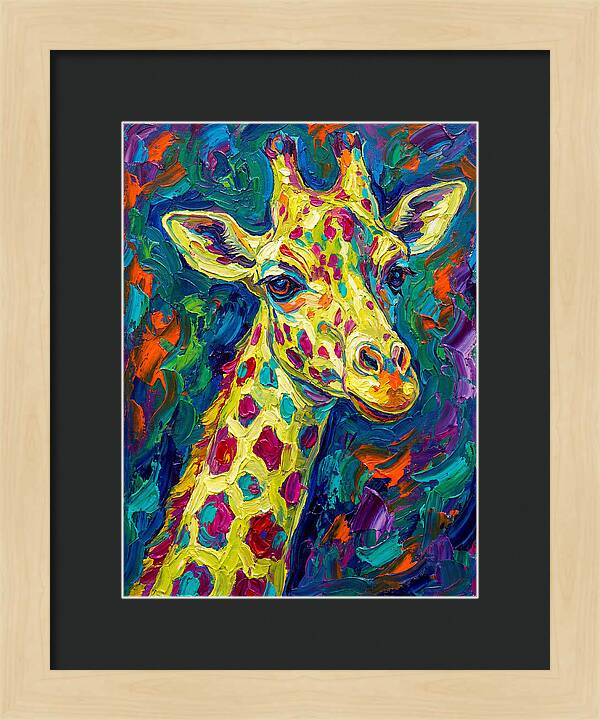 Giraffe In Vibrant Expressionism