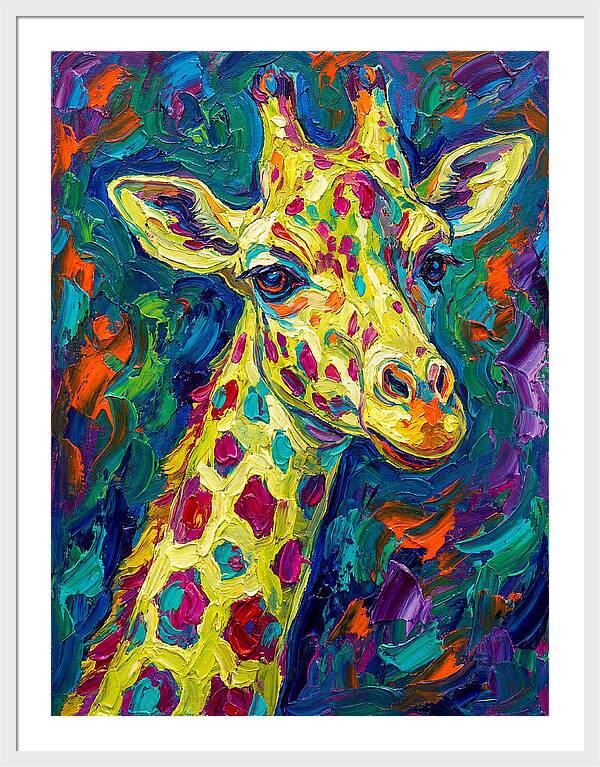 Giraffe In Vibrant Expressionism