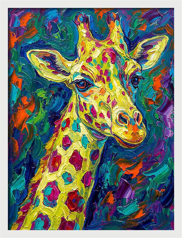 Giraffe In Vibrant Expressionism