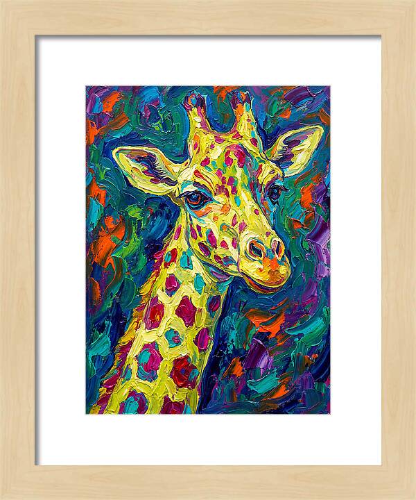 Giraffe In Vibrant Expressionism