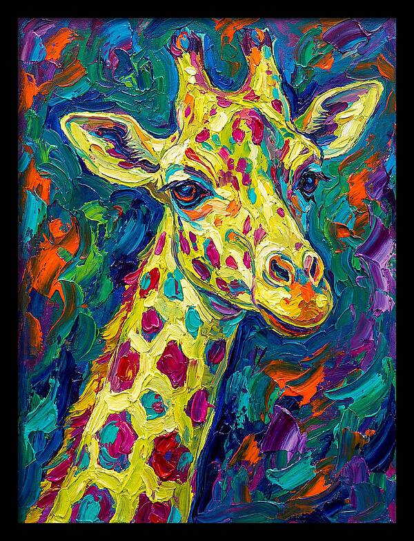 Giraffe In Vibrant Expressionism