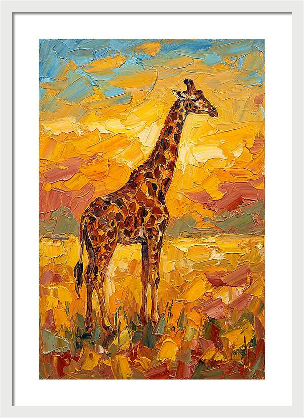 Giraffe Under Mediterranean Skies