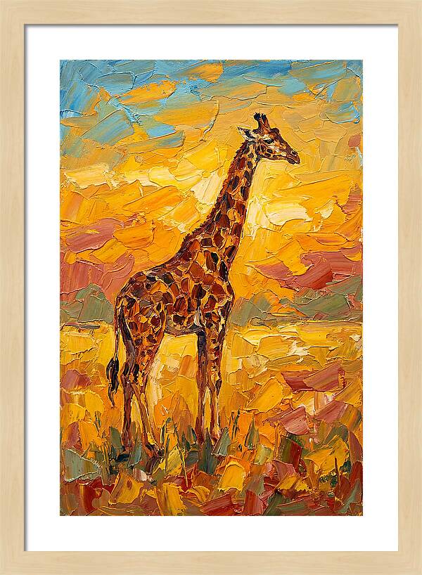 Giraffe Under Mediterranean Skies