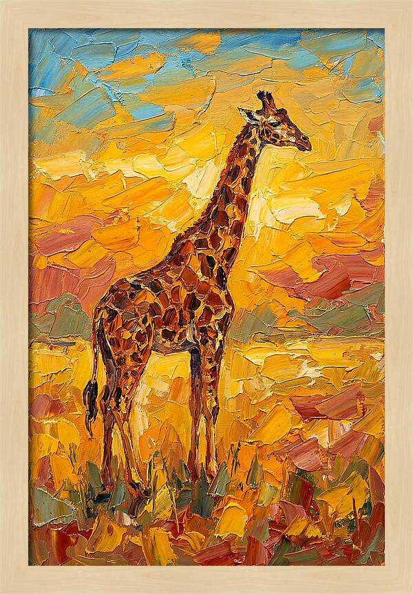 Giraffe Under Mediterranean Skies