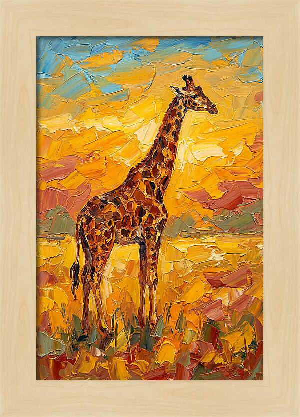 Giraffe Under Mediterranean Skies