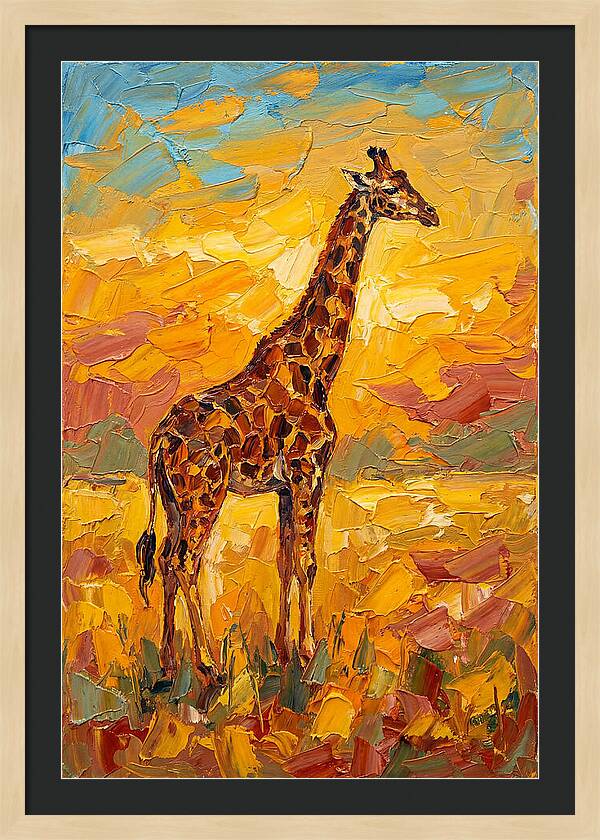Giraffe Under Mediterranean Skies