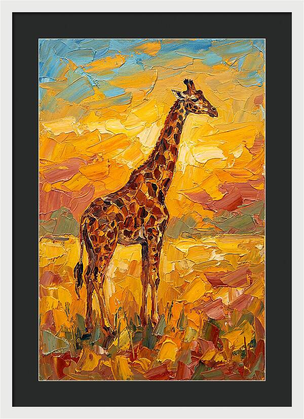 Giraffe Under Mediterranean Skies