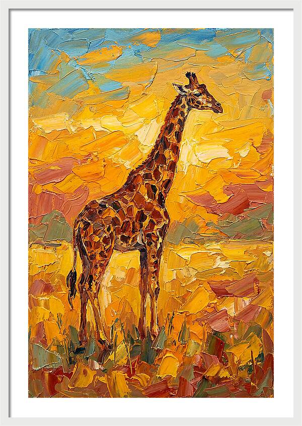 Giraffe Under Mediterranean Skies