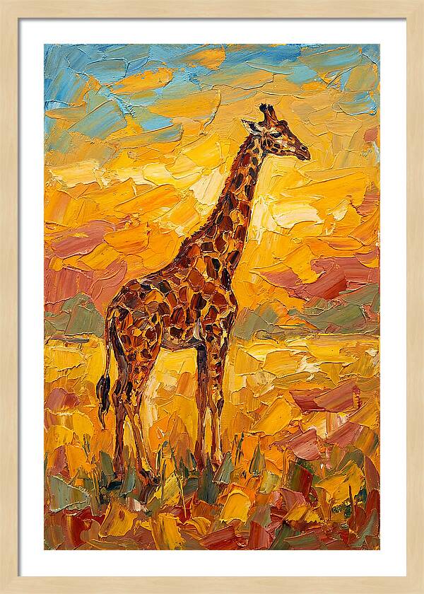 Giraffe Under Mediterranean Skies