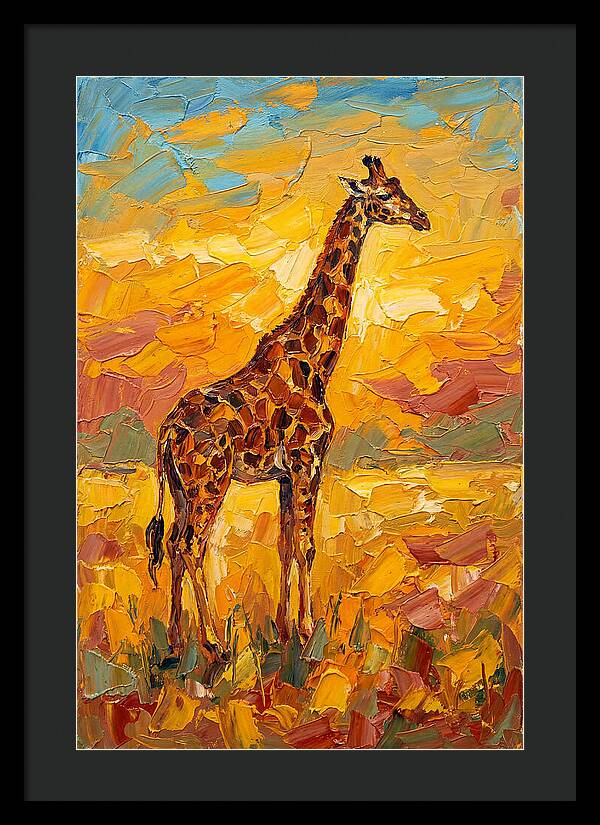 Giraffe Under Mediterranean Skies