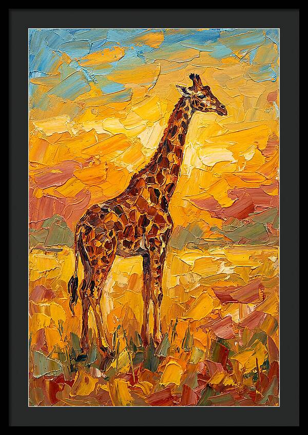 Giraffe Under Mediterranean Skies