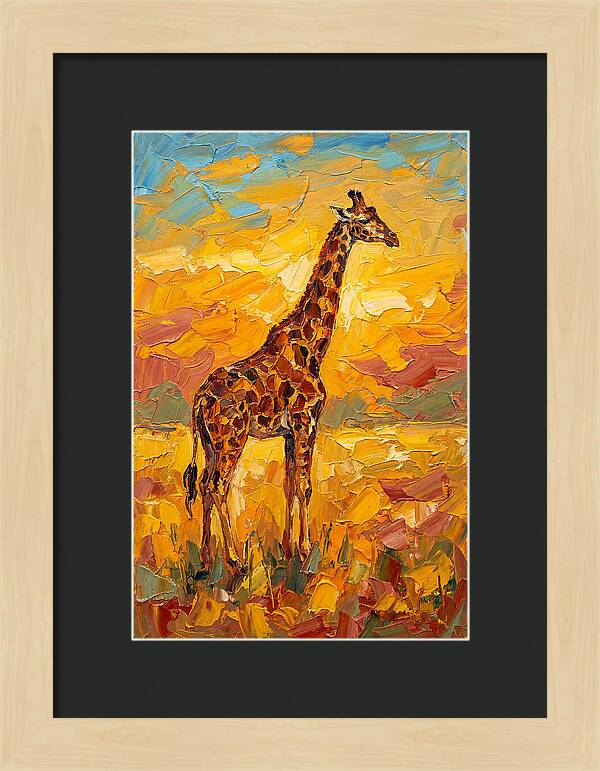 Giraffe Under Mediterranean Skies