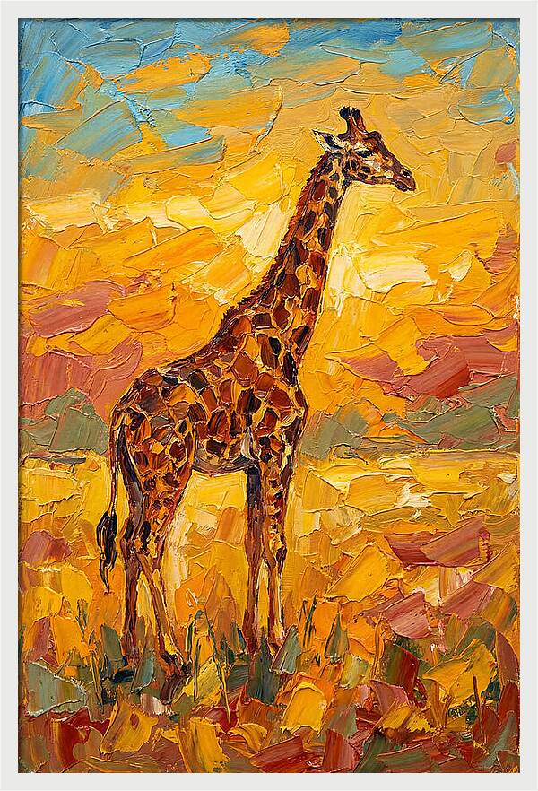 Giraffe Under Mediterranean Skies