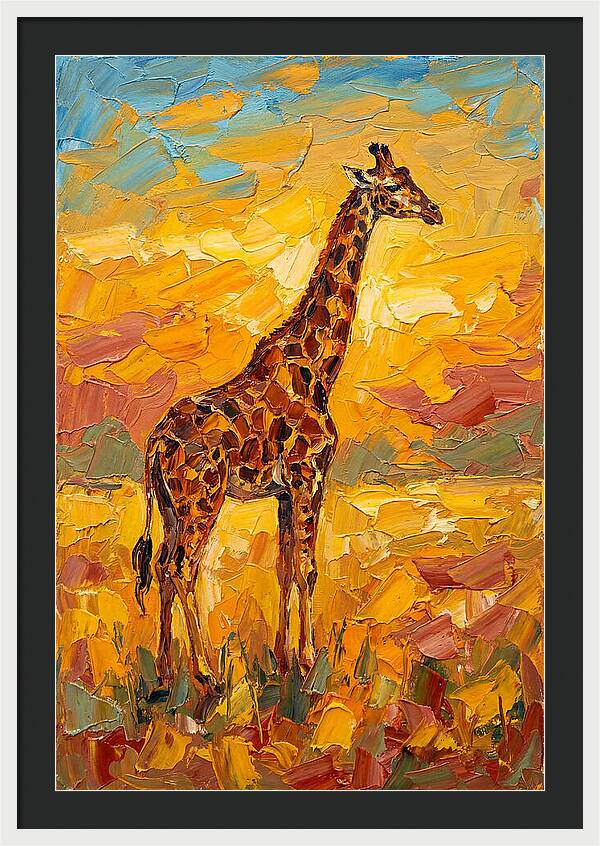 Giraffe Under Mediterranean Skies