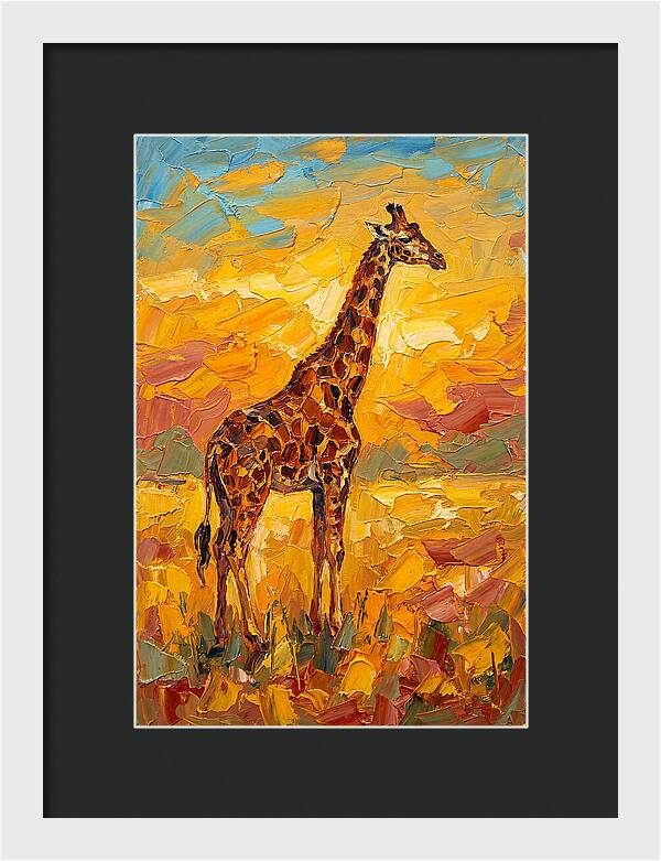 Giraffe Under Mediterranean Skies