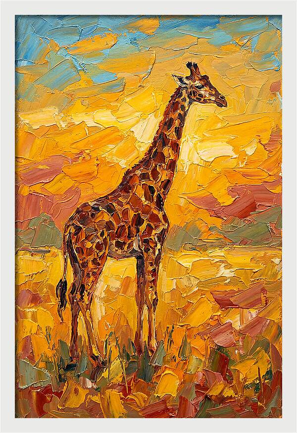 Giraffe Under Mediterranean Skies