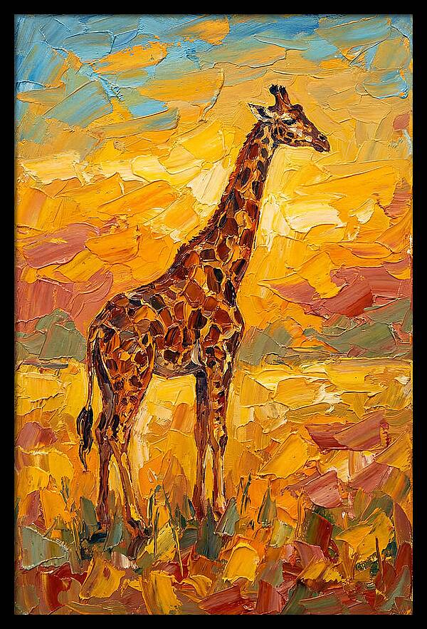 Giraffe Under Mediterranean Skies