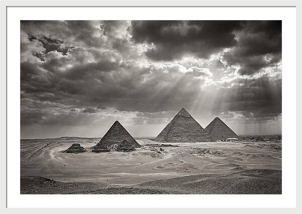 Giza Pyramids Under Dramatic Skies