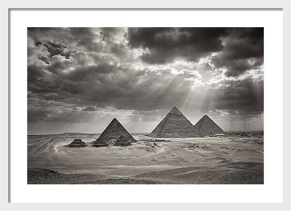 Giza Pyramids Under Dramatic Skies