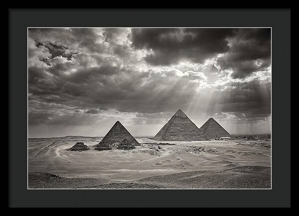 Giza Pyramids Under Dramatic Skies