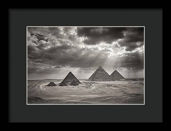Giza Pyramids Under Dramatic Skies