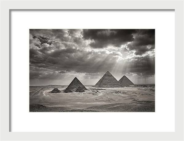 Giza Pyramids Under Dramatic Skies