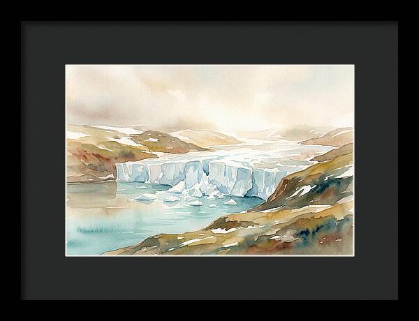 Glacier Calving Into Turquoise Fjord