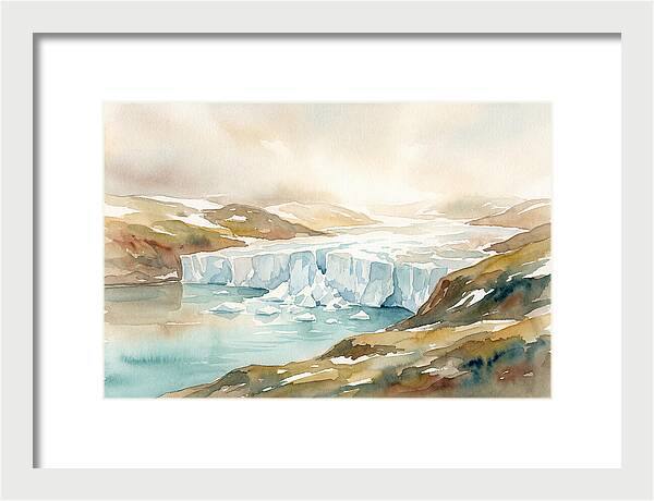 Glacier Calving Into Turquoise Fjord