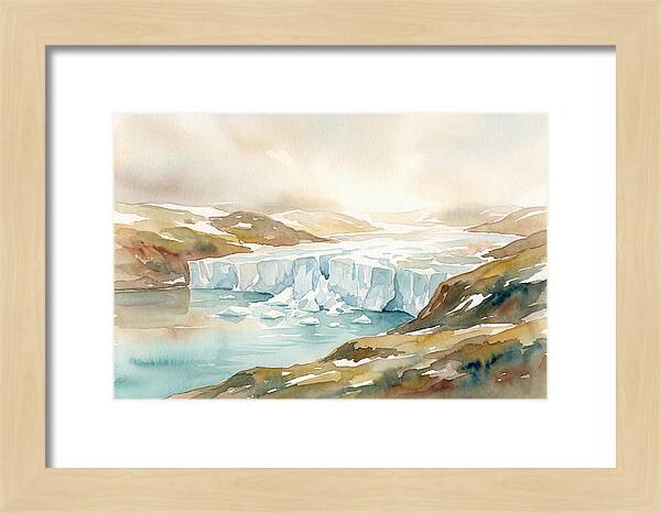 Glacier Calving Into Turquoise Fjord