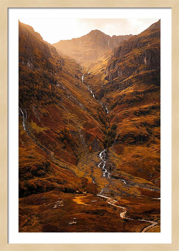 Glacier Carved Valley With Waterfalls