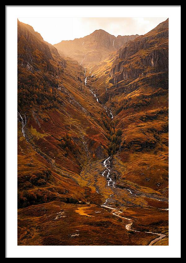 Glacier Carved Valley With Waterfalls