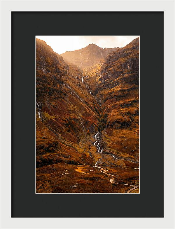 Glacier Carved Valley With Waterfalls