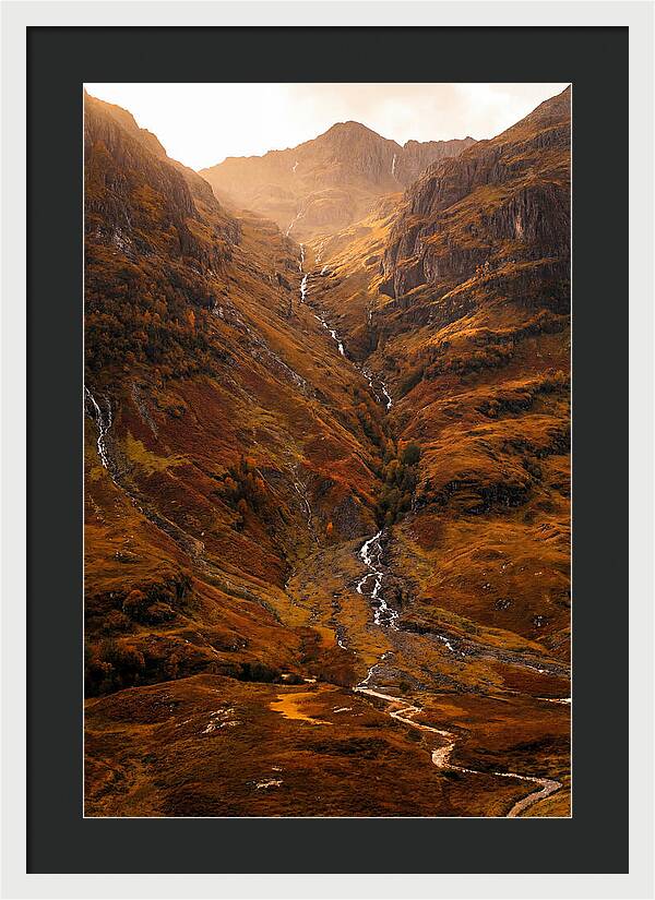 Glacier Carved Valley With Waterfalls